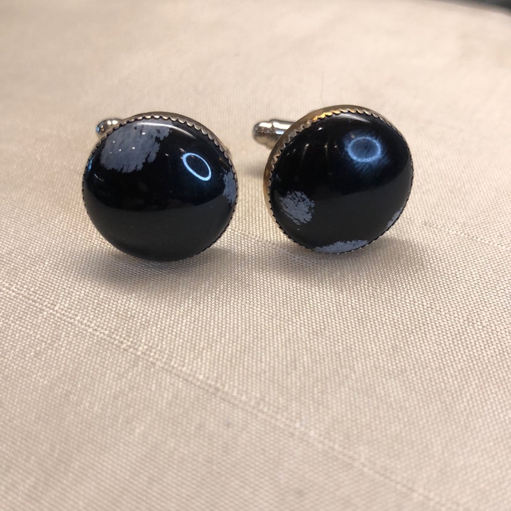 Vintage Glass Button Cufflinks